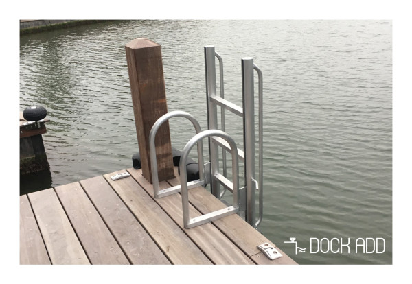 Zwemtrap aluminium, drijvend met 3, 4 of 5 treden - 3 steps