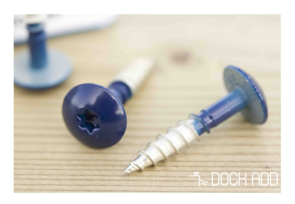 Stainless steel screw Marine blue per piece