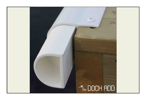 Verbindingsstuk voor P-profiel en Pro-dock steigerstootrand - Wit