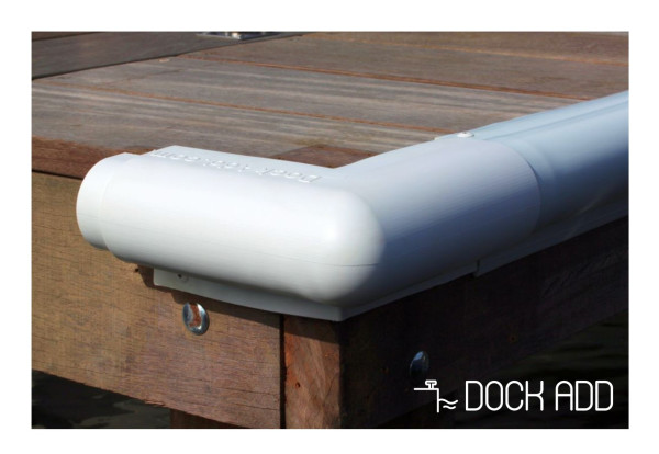 Hoek voor P-profiel steigerstootrand - Wit