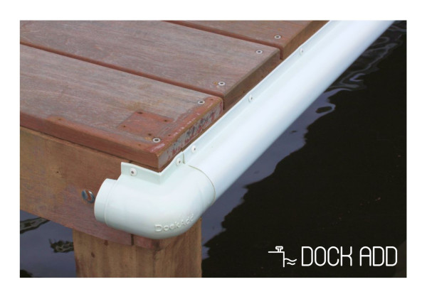 Hoek voor Pro-dock steigerstootrand - Wit