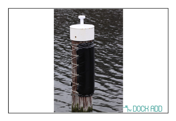 Wide pile fender - Marine blue