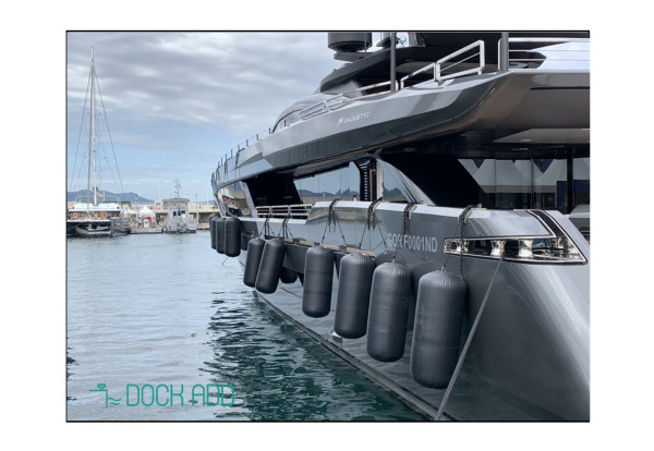 23cmx76cm Lichtgewicht opblaasbare bootfender - Wit