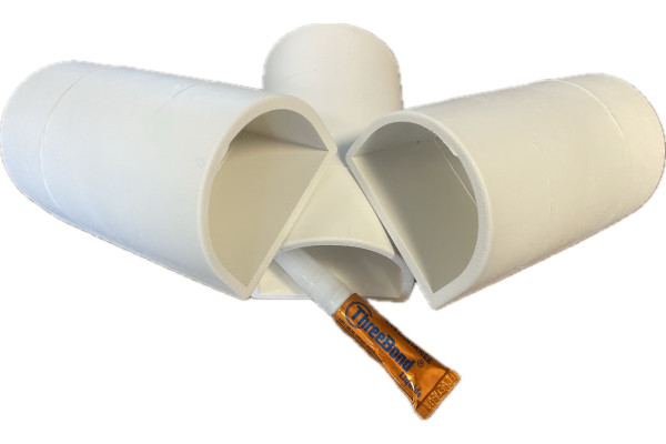 Set verbindingsstukken met lijm - Wit